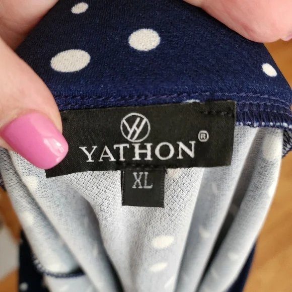 X6- NWOT Yathon Navy and White Skirt XL - Picture 2 of 2